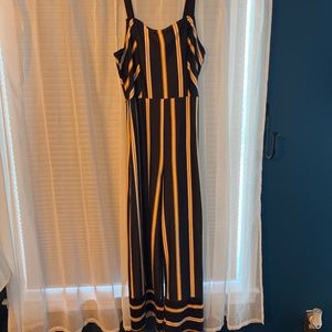 Navy, Yellow and White Romper